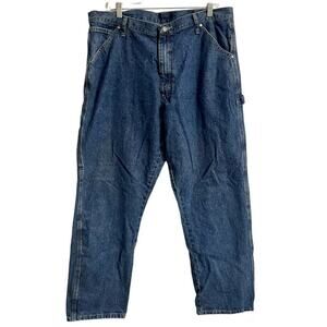 Vintage LEE RIDERS Carpenter Jeans Men 38x32 Blue Hammer Loop Work Pants…